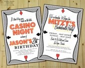 PLAYIN' CARDS Invitation - Personalized DIY Printable Casino and Poker Night or Magic Party Invite Il_170x135