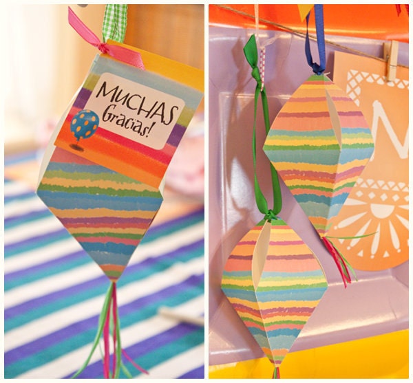 PINATA Favor Box - DIY Printable PDF Il_570xn