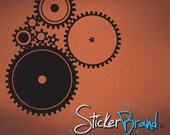Vinyl Wall Decal Sticker Industrial Gear Pattern 718A