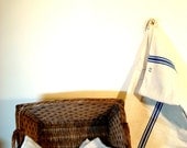 Vintage Blue and White French Grain Sacks from Paris Flea Market