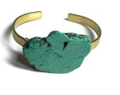 turquoise bracelet, turquoise beaded cuff , stone bracelet, rustic bracelet, chunky cuff