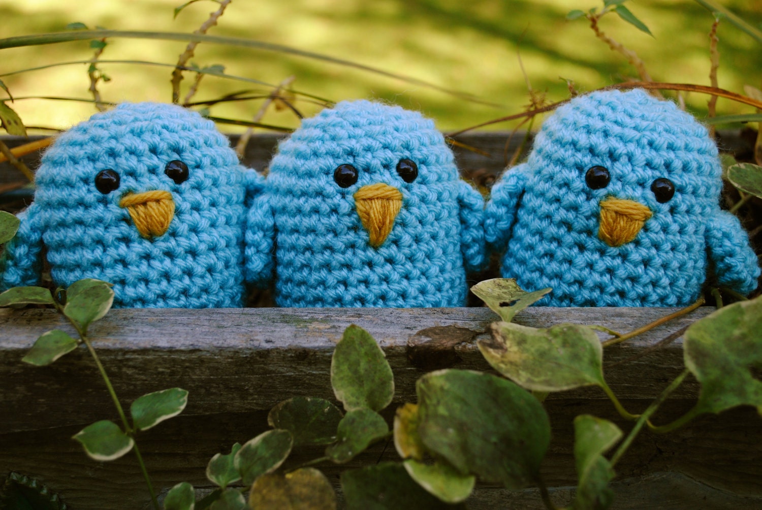 Woolie Baby Blue Birds Set of Three