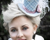 Nautical Mini Top Hats Anchors Blue Pink Headpiece Marie Antoinette