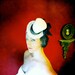 Black and White Mini Top Hat with Birdcage Veil