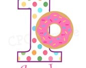 Donut T Shirt or Onesie Personalized Donut Birthday Party TShirt, Shirt, Onesie Il_170x135