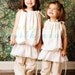 Girls Antique White Eyelet Pillowcase Dress with ribbon detail (sizes 6M to 5T)