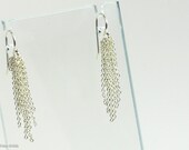 Super FIne Sterling Silver Layered Chain Fringe Earrings, AC0540 by Ashley Childs