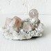 10% SALE - Agate Crystal Carved Skull on Apophyllite Cluster form India