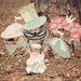 Alice In Wonderland Vintage Photo Booth Props-Shabby Roses and Cream- Pastels