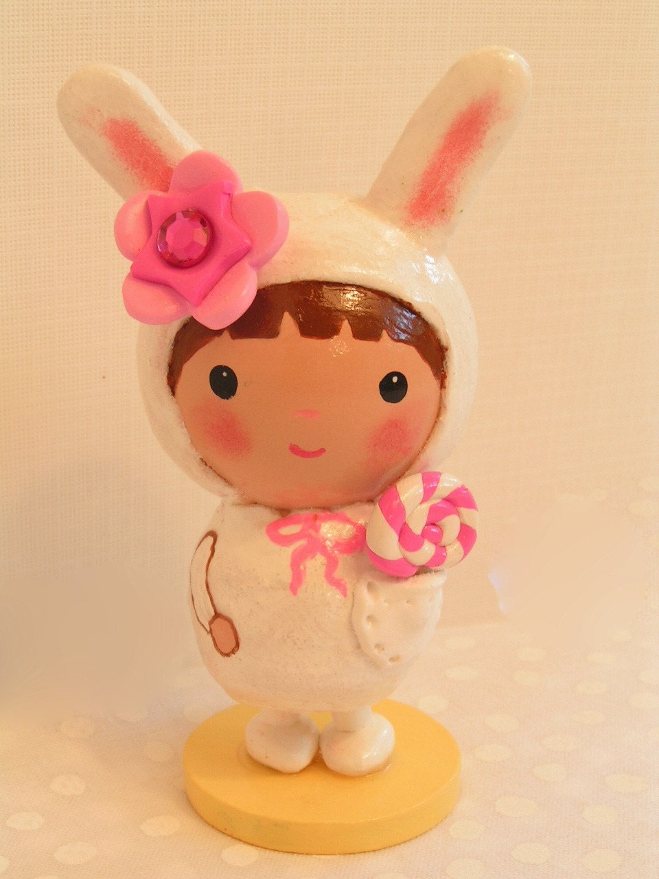 Ready to Ship -White Rabbit Cake Topper