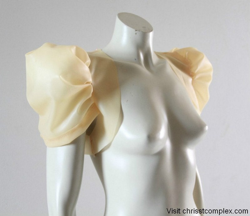 Lingerie Latex Shrug Puffs Bolero Nude Fetish Gothic Lady Gaga Cosplay Costume Steampunk-Chrisst - Unique Fashion - SPECIAL ETSY PRICE