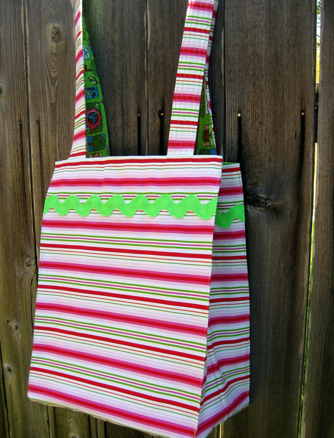 Large Grocery Farmer's Market Tote - Fully Lined Fabric Washable Reusable Eco-Friendly and FUN