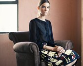 Chiffon top, Black blouse, Sheer blouse, Women blouse, Sheer top, Winter top, Women shirt, Long sleeve shirt, On Sale