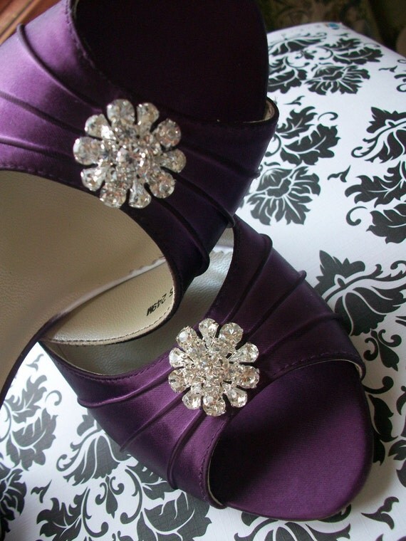 Items Similar To Wedding Shoes Purple Aubergine Eggplant