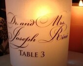 Under 100 Guests Digital PDF File - Personalized DIY Vellum Votive Wraps