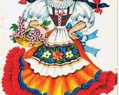 Italian Doll Vintage Postcard - Dolls of Many Lands-