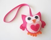 Owl Car Mirror Ornament, baby ornament with long ribbon A150 Il_170x135