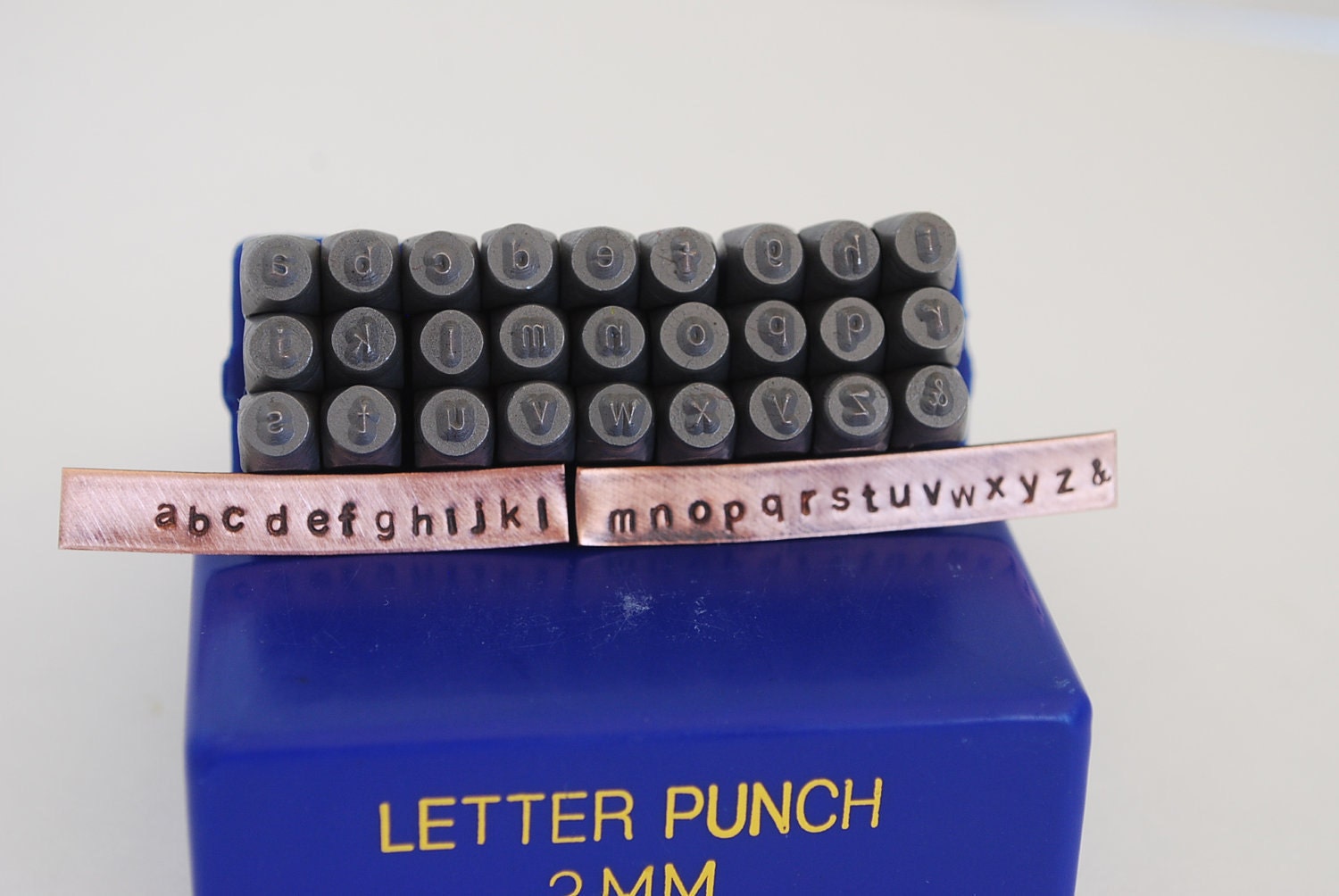 New-Arial Font- 2 mm  LOWERCASE- Rare- Letter Set-Metal Stamp Set-Great Inexpensive Tool for Your Shop and Stamping Needs