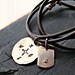 Fathers Day Gift - Hand Stamped Necklace - Personalized Mens Necklace - Copper Rustic Necklace - COMPASS - Mens Necklace