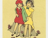 posy sisters illustration print (small)