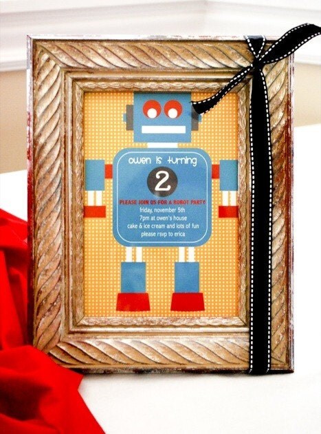 Robot Party PRINTABLE DIY Invitation from Love The Day Il_570xn