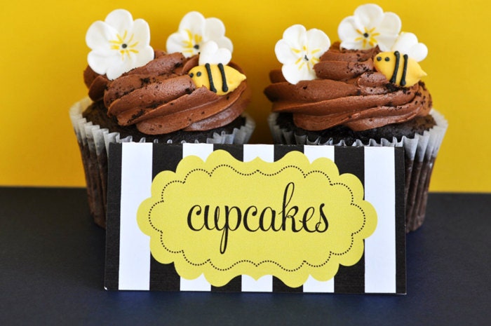 Bee Party PRINTABLE Tent Cards by Love The Day Il_570xn