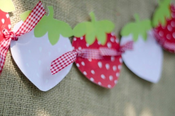 Strawberry Party PRINTABLE Birthday Decals (INSTANT DOWNLOAD) by Love The Day Il_570xn