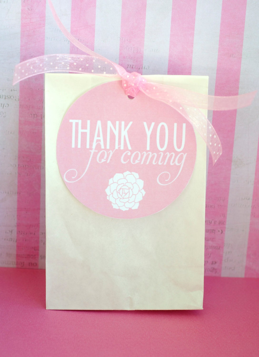 Vintage Pink Baby Shower PRINTABLE Favor Tags by Love The Day Il_570xn