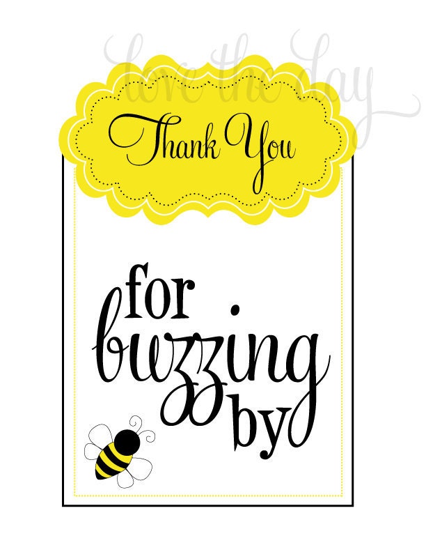 Honey Bee Birthday Party PRINTABLE Favor Tags (INSTANT DOWNLOAD) by Love The Day Il_570xn