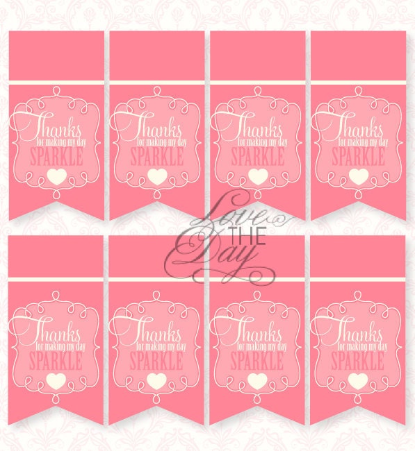Pinkalicious Princess Party PRINTABLE Sparkle Favor Tag from Love The Day Il_570xn
