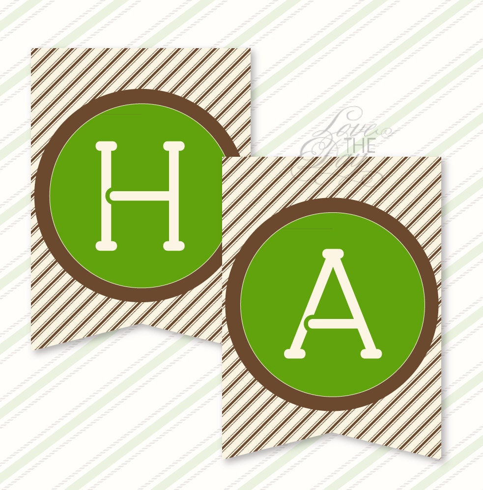 Camping Party PRINTABLE Happy Birthday Banner from Love The Day Il_570xn