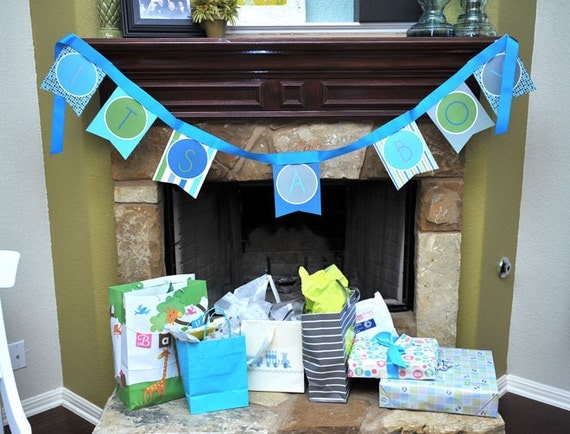 Ready To Pop Baby Shower PRINTABLE It's A Boy Banner (INSTANT DOWNLOAD) from Love The Day Il_570xn