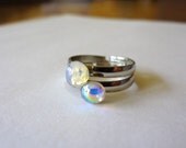 Moonlight. tiny vintage ring set