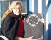 Coven Book of Shadows Pentacle Black Leather
