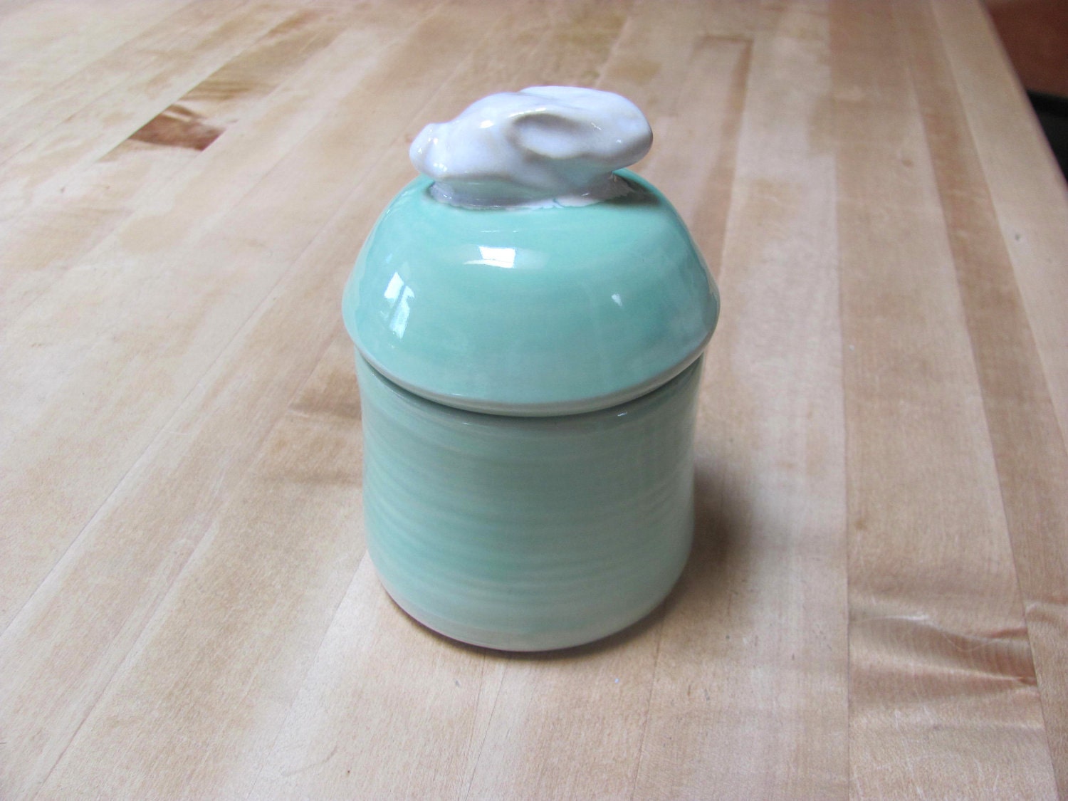 Lidded Jar Handmade Pottery Jar Ceramics and Pottery  Trinket Jar Turquoise Ceramic Stoneware