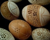 Victorian Lace Carved and Etched Egg of Your Own Design