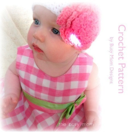 CROCHET PATTERN - 3-Layer Flower Applique - Great for hair clips, hats, headbands, and more - quick and easy - PDF 201 - Sell what you Make