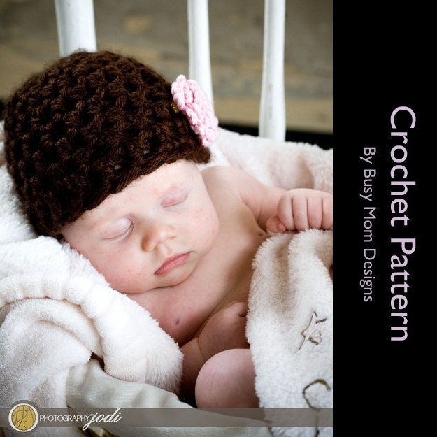 CROCHET PATTERN - Simplicity Beanie - Preemie to 3 Month - Fast and Easy  - Great Beginner Pattern - PDF 112 - Sell what you Make