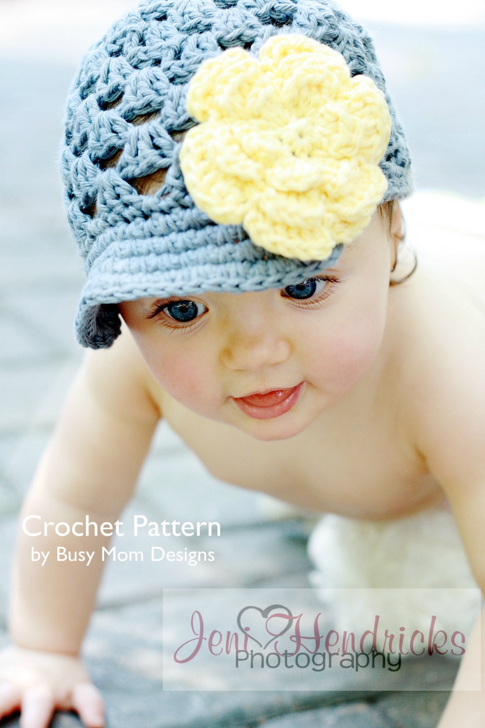 Crochet PATTERN - Breezy Brimmer - Newsboy, Open-Weave Beanie - ALL sizes included: newborns to adults - Easy - PDF 115 - Sell what you Mak