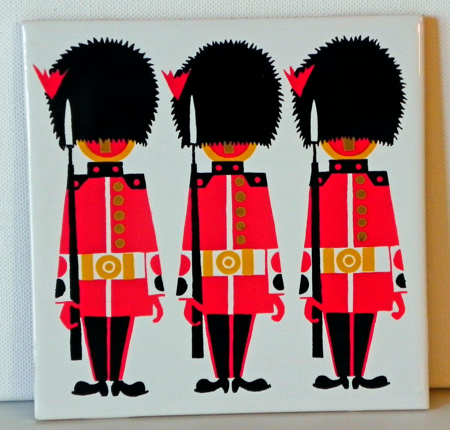 Vintage Kenneth Townsend Scenes of London Grenadier Guards British Soldiers Tile No 30 on Etsy by EdibleComplex