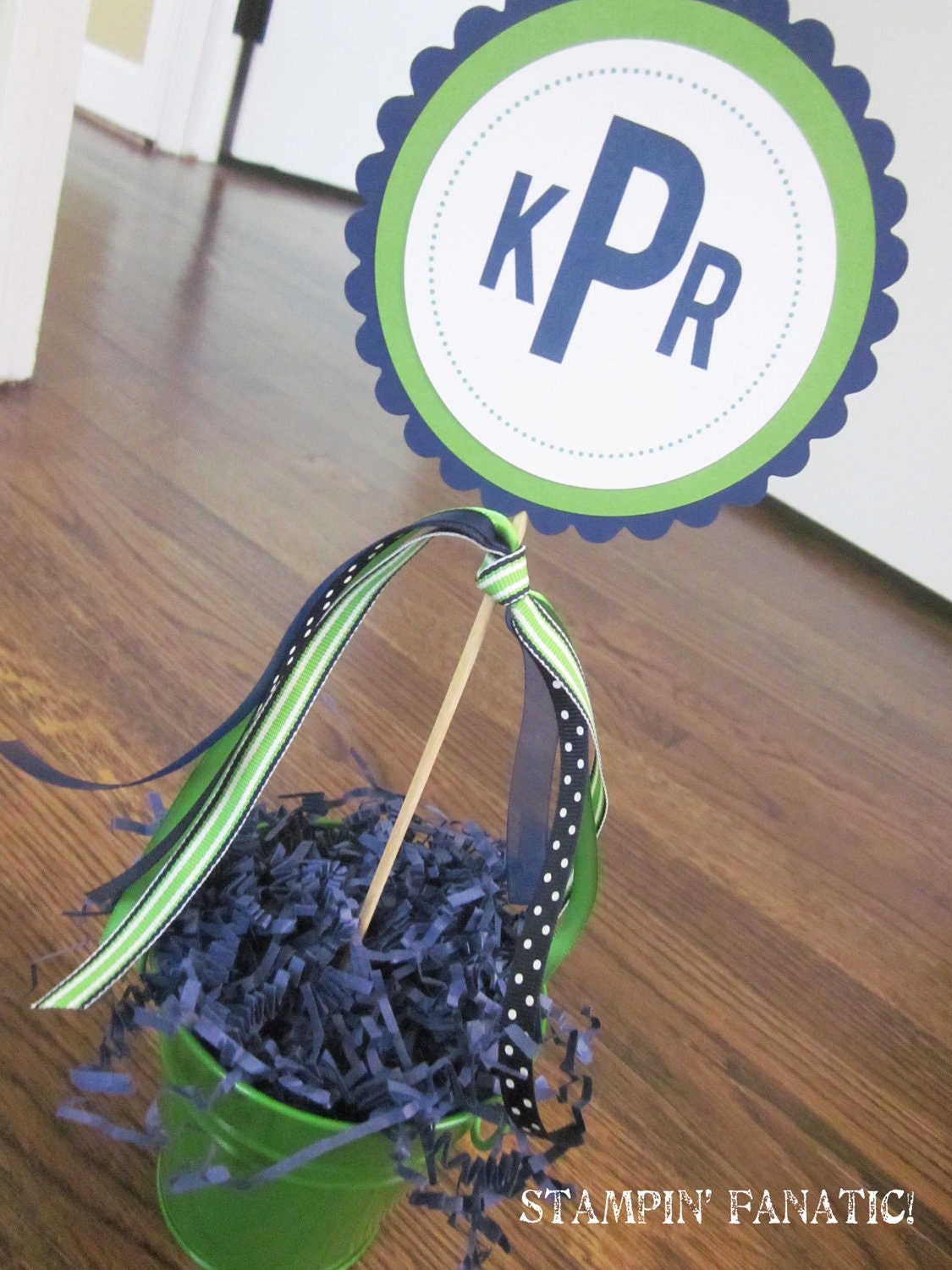 Custom & Made to Order Monogram Centerpiece Flag: Set of 2. You pick the colors and font. Il_170x135