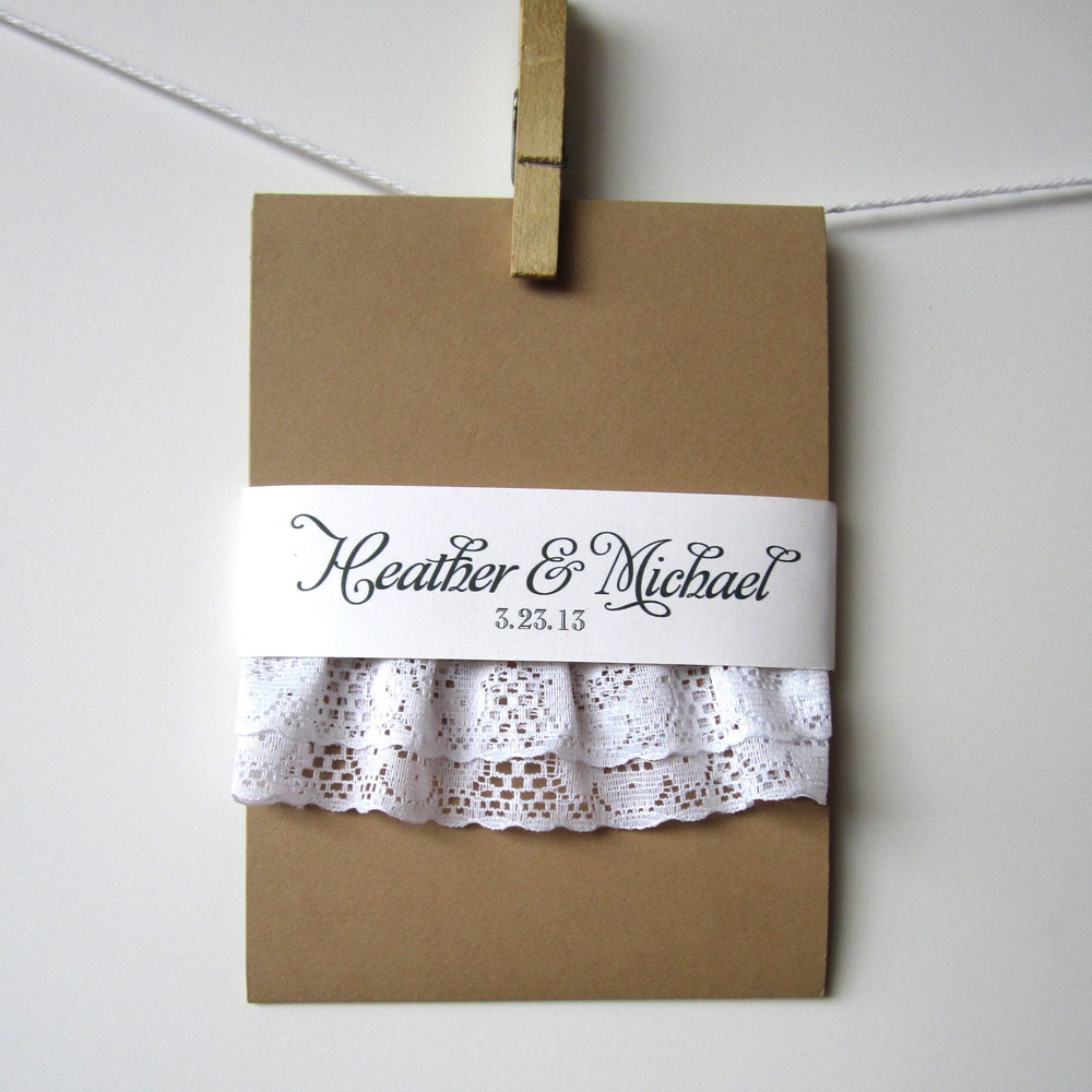 Garden Lace Pocketfold Invitations DEPOSIT