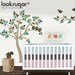 Baby Nursery Owl Tree Wall Decal with Birds - 0040