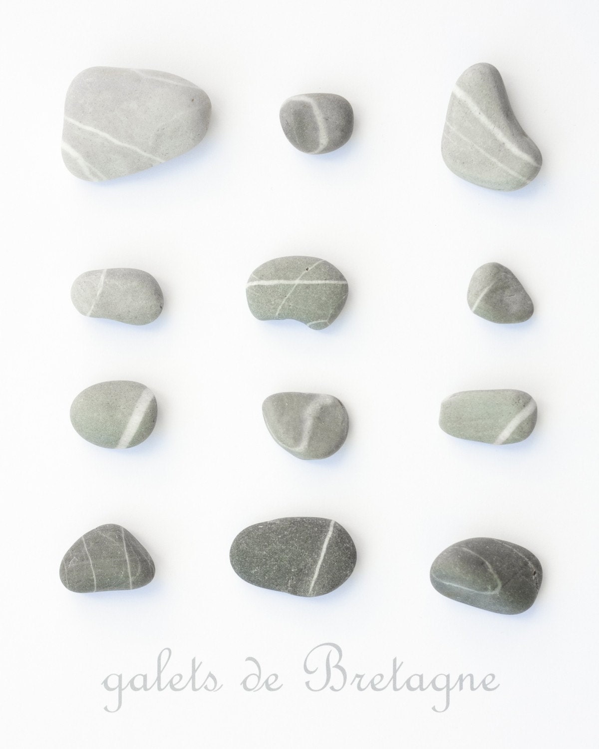Nature zen Pebbles photography still life print, french grey home decor, fine art poster, minimalist, monochromatic, beach house, 8x10