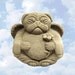 Angel PUG DOG Sculpture Memorial Cast Stone Art by Tyber Katz