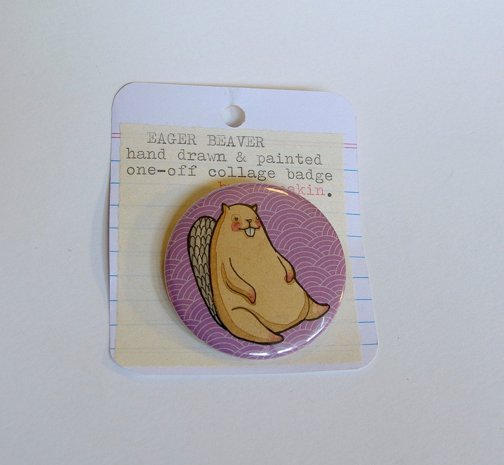 Eager Beaver - Button