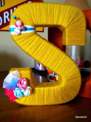 Custom MonoGram Yarn Wrapped  Letter 12 inch AlphaBet