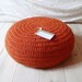 Floor Cushion Crochet Orange - THE LAST