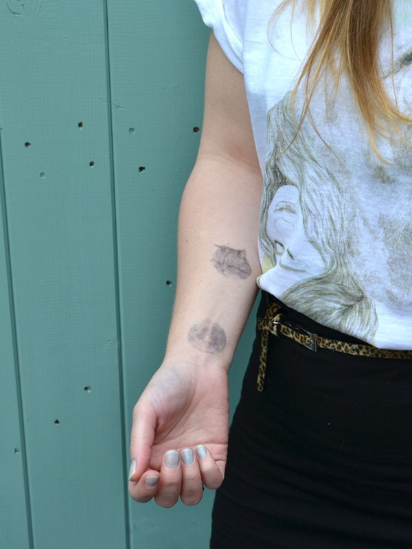 temporary tattoos - the owl and the pussycat - set of three fake tatts