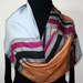 Hand Painted Silk Shawl. Brown & Gray Silk Wrap. Silver Elegance Silk Scarf. Silk Scarves Colorado. Extra-LARGE 21x70 in.MADE to ORDER scarf